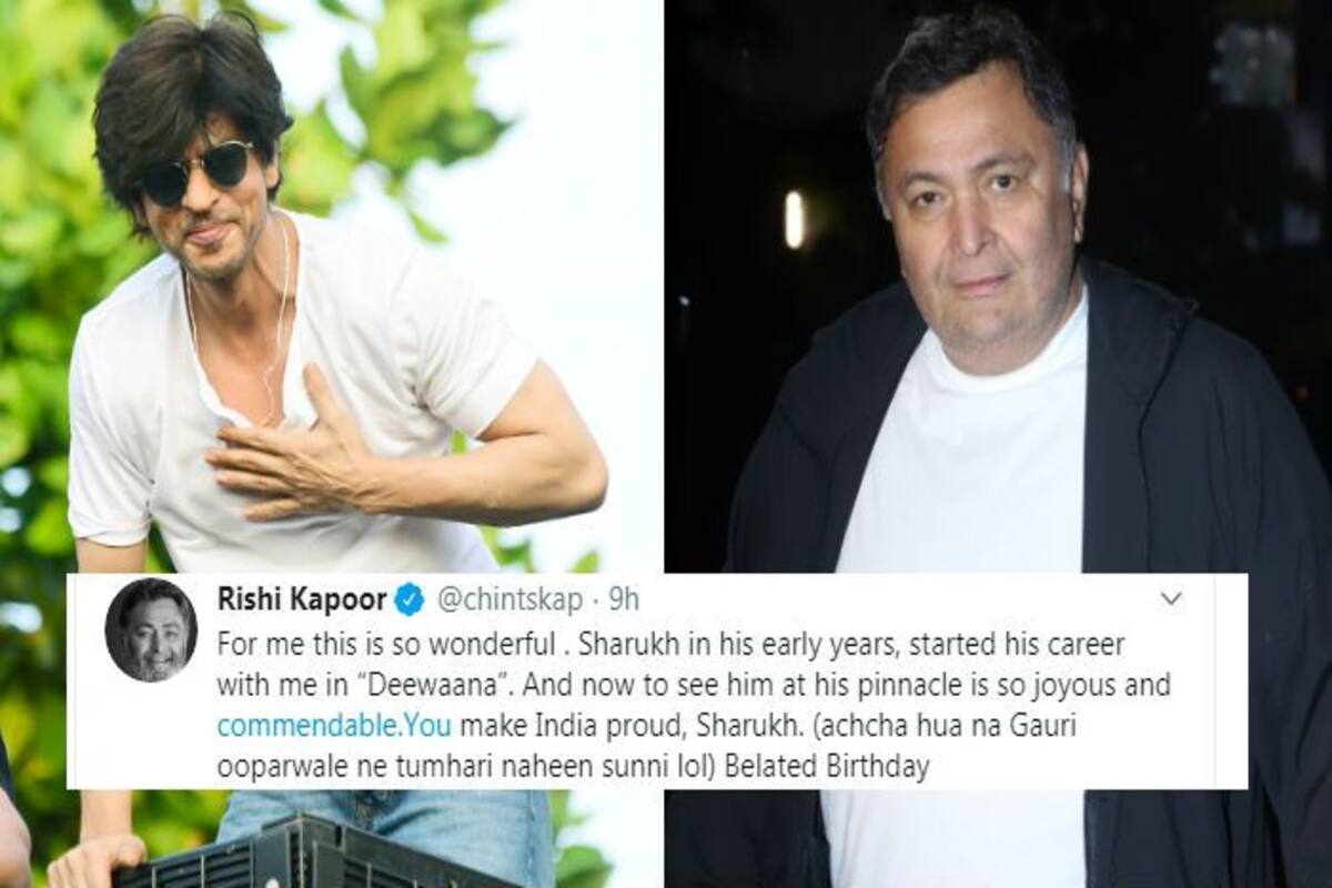 You Make India Proud Rishi Kapoor Echoes Emotions Of Every Srk Fan By Writing Heartfelt Note To Shah Rukh Khan