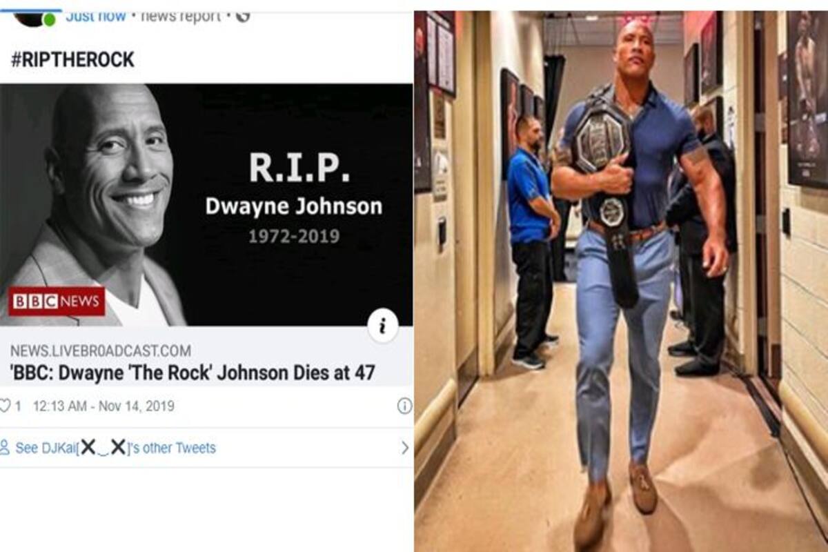 The Rock Dwayne Johnson Died The wrestling star turned actor said it