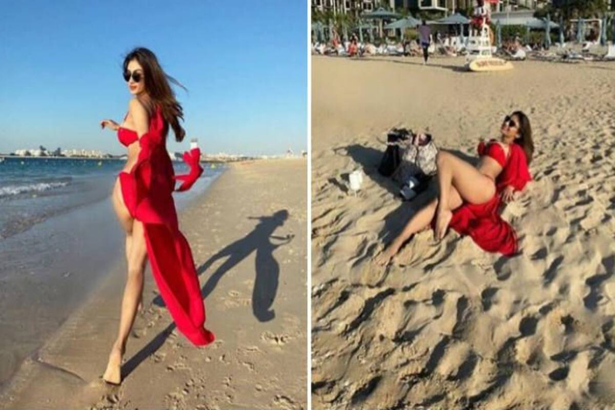 Mouni Roy Sets The Internet Ablaze in Red Hot Bikini as She Flaunts Her  Toned Body on The Beachside | India.com