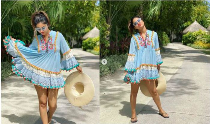 pom pom boho dress