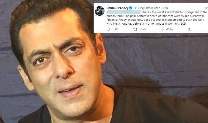 Salman Khan Expresses Anger On Murder Of Hyderabad Veterinarian Says