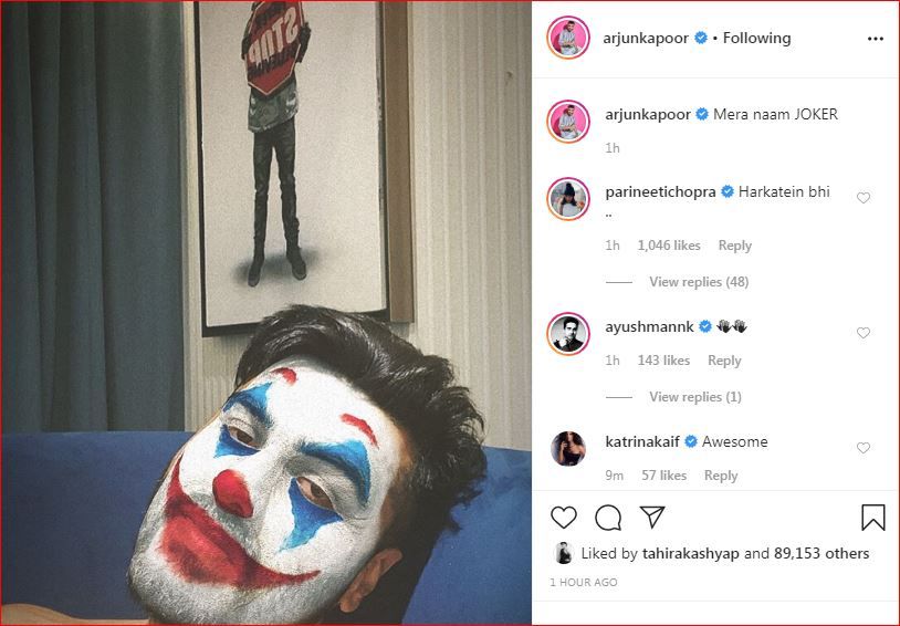 Parineeti Chopra's comment on Arjun Kapoor's picture