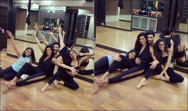 Sushmita Sen with daughters Renee and Alisah and beau Rohman Shawl