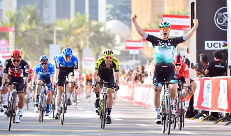 Pascal Ackerman Powers to Stage 1 Win of UAE Tour 2020