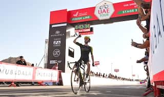 Adam Yates Solos to Victory, Bosses Tough Climb of Jebel Hafeet
