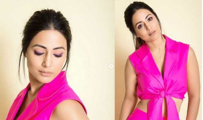 Hina Khan Steals The Show in Hot Pink co-ords During Hacked Promotions