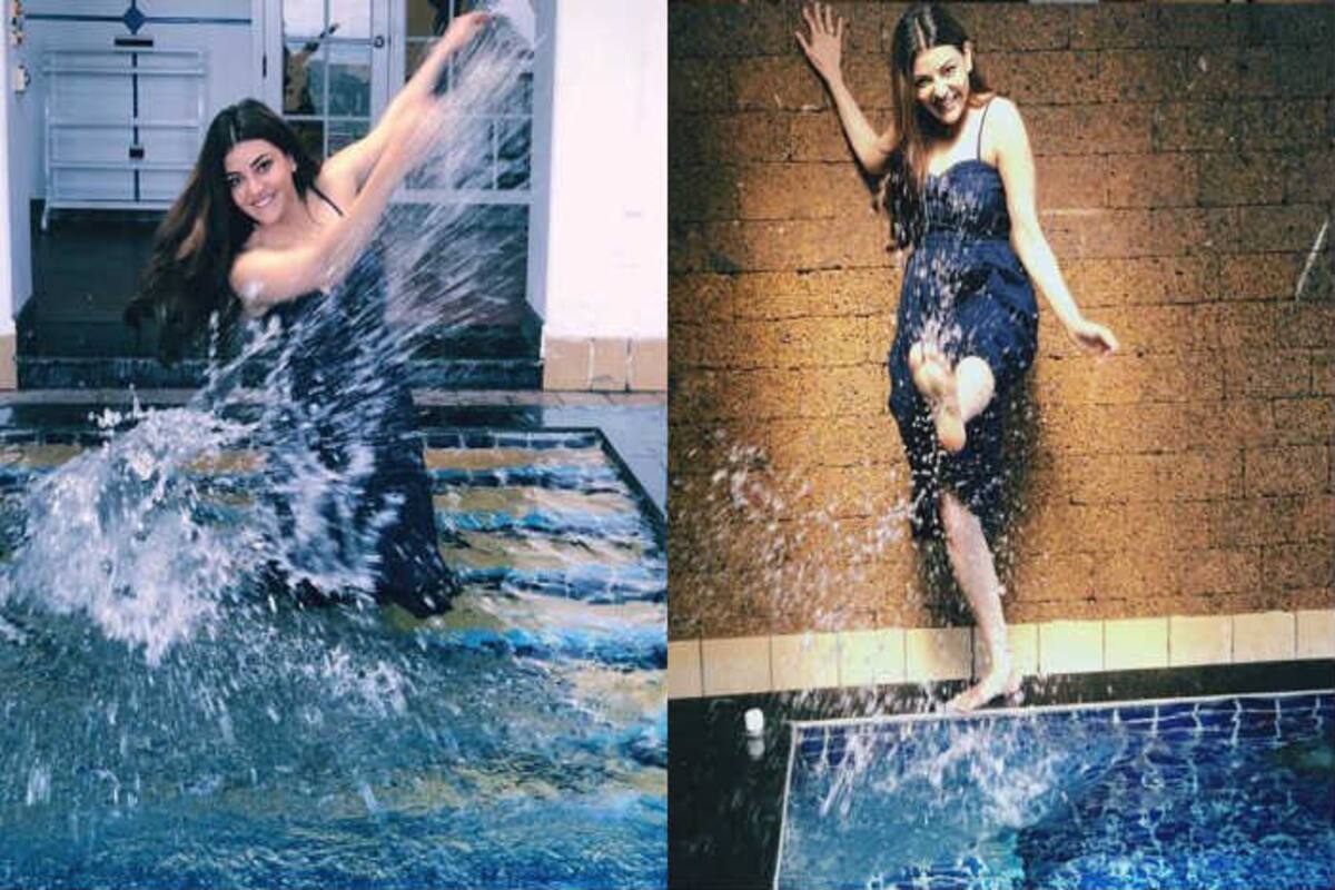 Kajal Videosex - South Sizzler Kajal Aggarwal Looks Hot in Sexy Blue Dress as She Splashes  Pool Water, Pictures go Viral | India.com
