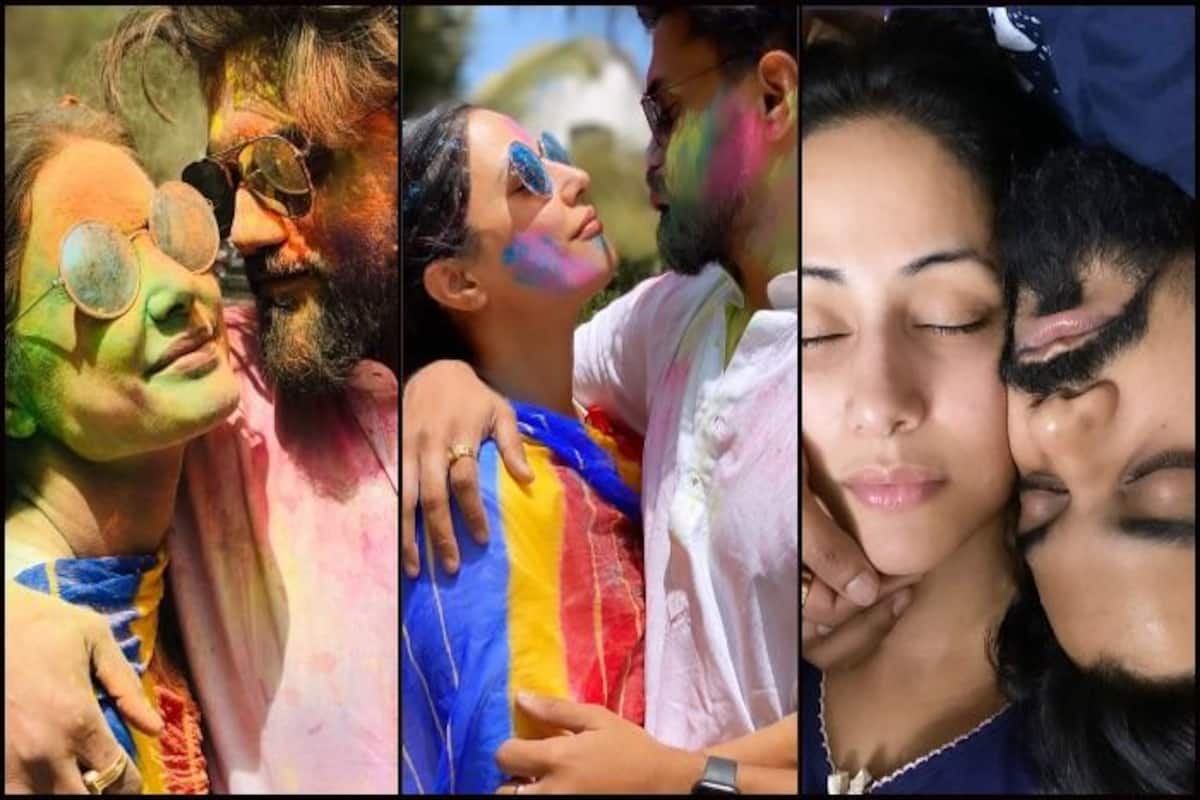Hina Khan's Romantic Holi Pictures With Beau Rocky Jaiswal Break ...