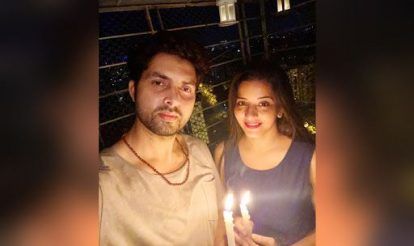 Monalisa Lights Diya With Hubby Vikrant Shares Stunning Photo India Com