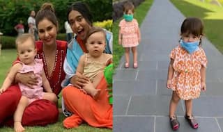 Lisa Ray Shares Awwdorable Photo of Twin Daughters Wearing Masks, Practicing Social Distancing