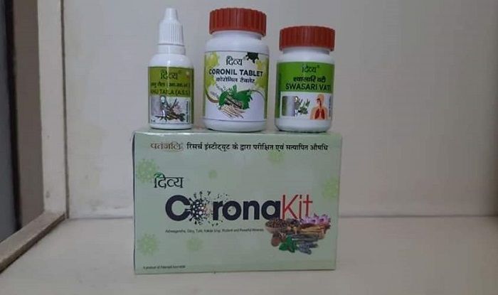 The Coronil kit launched by Patanjali Ayurveda.