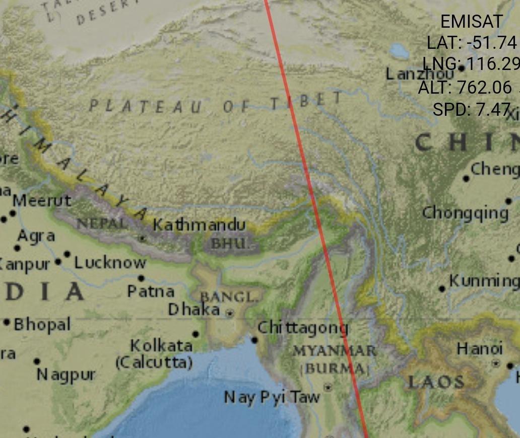 India's spy satellite passes over Chinese troops in Tibet (Photo Courtesy: IANS)