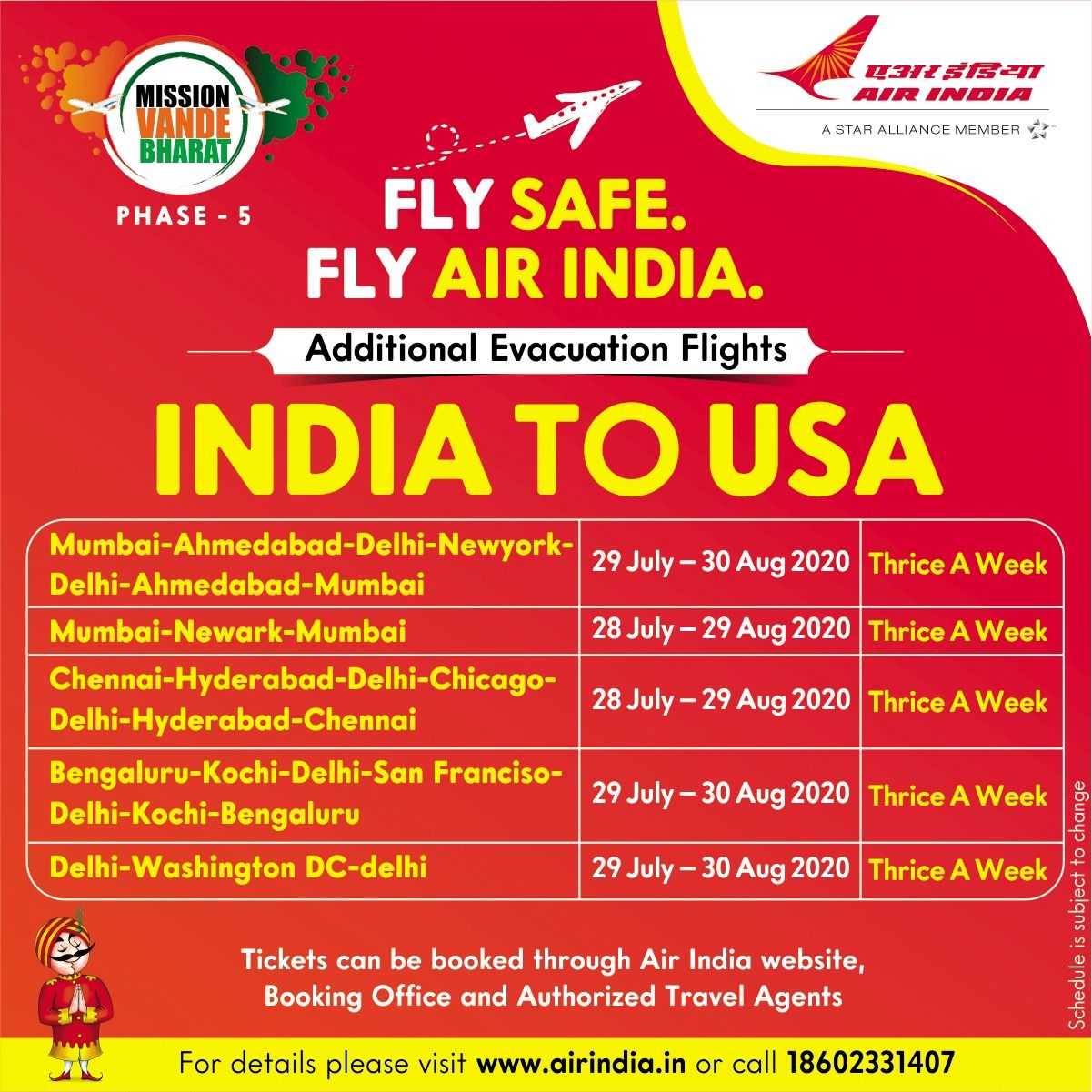 air india travel requirements to usa