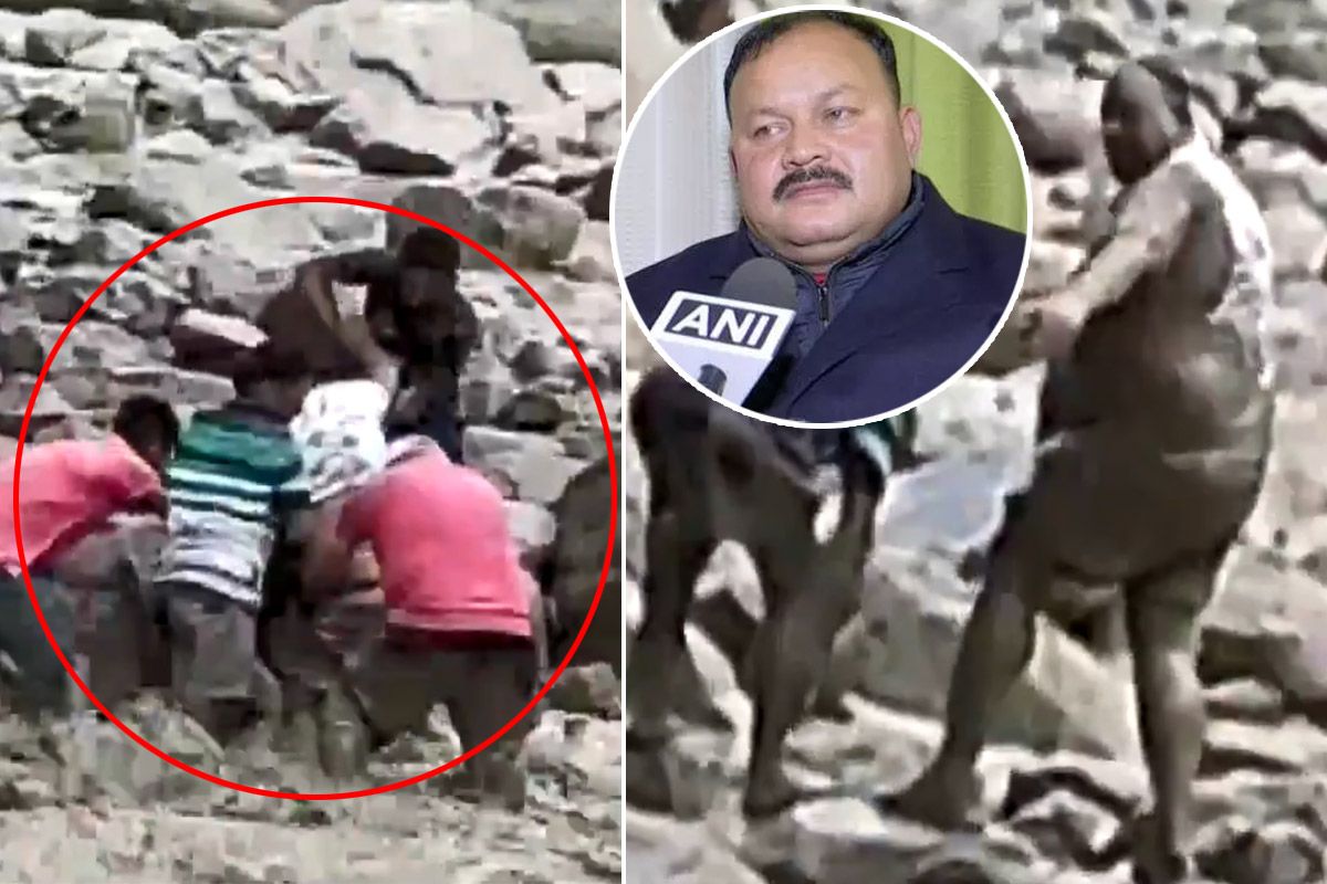 Watch: Narrow Escape For Uttarakhand MLA as he Slips While Crossing Flooded River