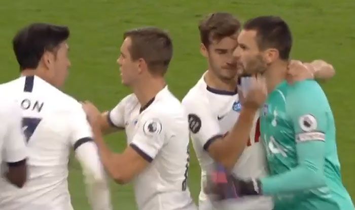 Tottenham Footballers Heung-Min Son And Hugo Lloris Clash During 1-0 ...