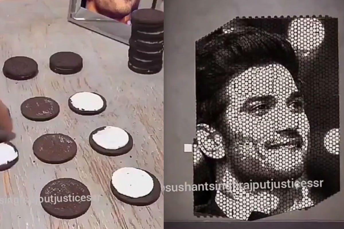 Fan Creates Sushant Singh Rajput's Face Using Oreo Biscuits, Watch The Viral Video Here