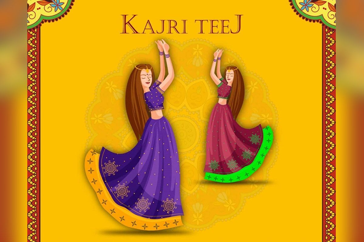 Teej Festival India Woman Swing Worship Stock Vector (Royalty Free)  1466420681 | Shutterstock