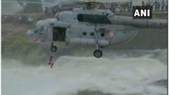 पानी के तेज बहाव में कई घंटों से फंसा था शख्स, Air Force ने ऐसे बचाई जान… देखें VIDEO