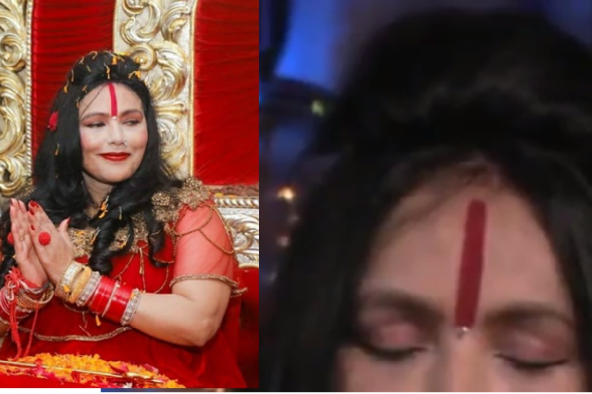 Godwoman Radhe Maa caught dancing to Bollywood songs, beating up women!  (Watch video) | India.com