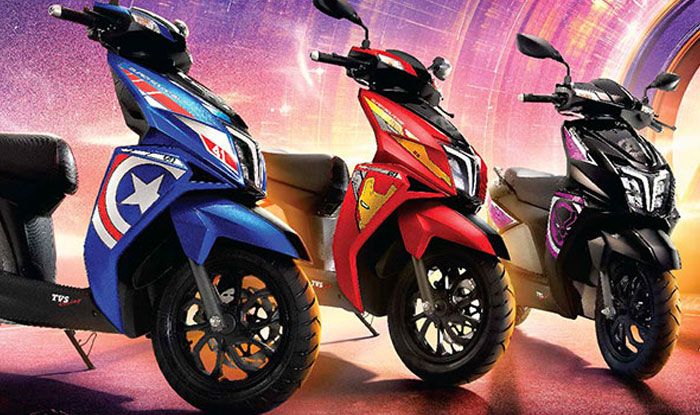 Ntorq Super Tvs Scooty Avengers Edition Avengers Edition Tvs Ntorq