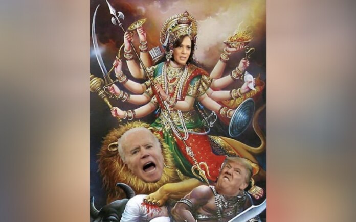 Kamala Harris' Niece Tweets Image Depicting Aunt as Goddess Durga, Hindu Groups Seek Apology