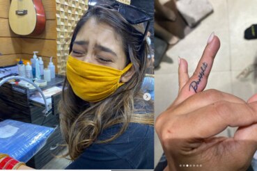 Newly Married Niti Taylor Gets Husband Parikshit S Name Tattooed On Her Ring Finger Says Very Long Name India Com