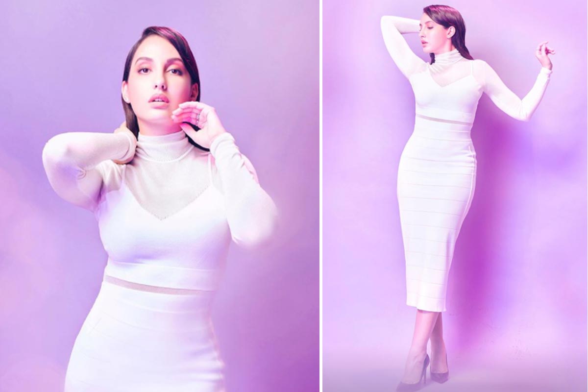 Nora Fatehi Is Queen of Glam in A Sheer White Co-Ord’s Worth Rs 1.16 Lakh