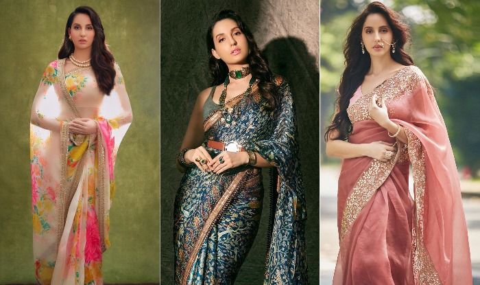 Nora Fatehi's 10 Breathtaking Saree Looks That Can Leave You Drooling ...