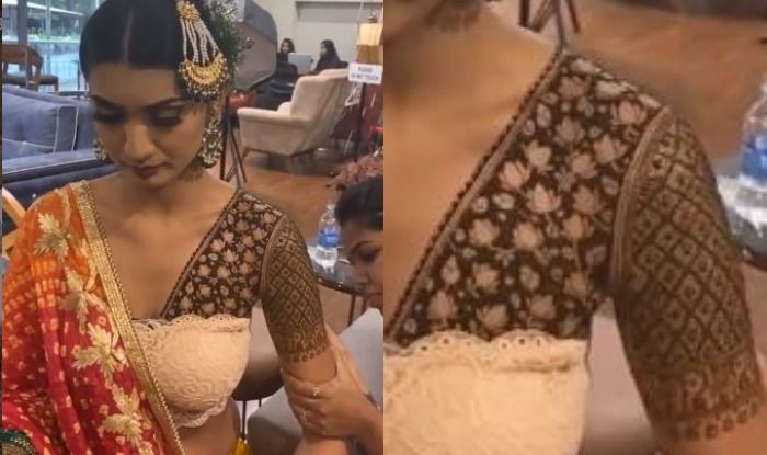 Bride Doesn't Wear a Blouse, Instead Uses Henna to Draw it - Check Out