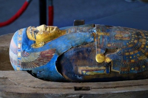 Nearly 100 Ancient Wooden Coffins Some Containing Mummies Found in Egypt