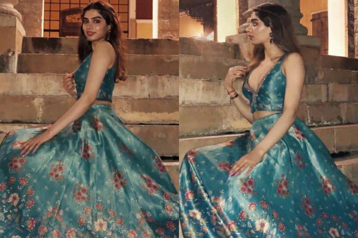 Khushi Kapoor Is A Head Turner In A Peacock Blue And Green Hue Lehenga By  Anita Dongre Worth Rs 35K, See PICS