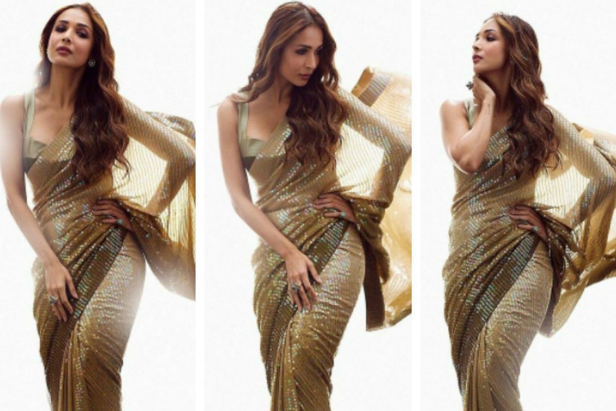 Malaika Arora Looks Radiant in Manish Malhotra’s Ginger Bronze Sequin