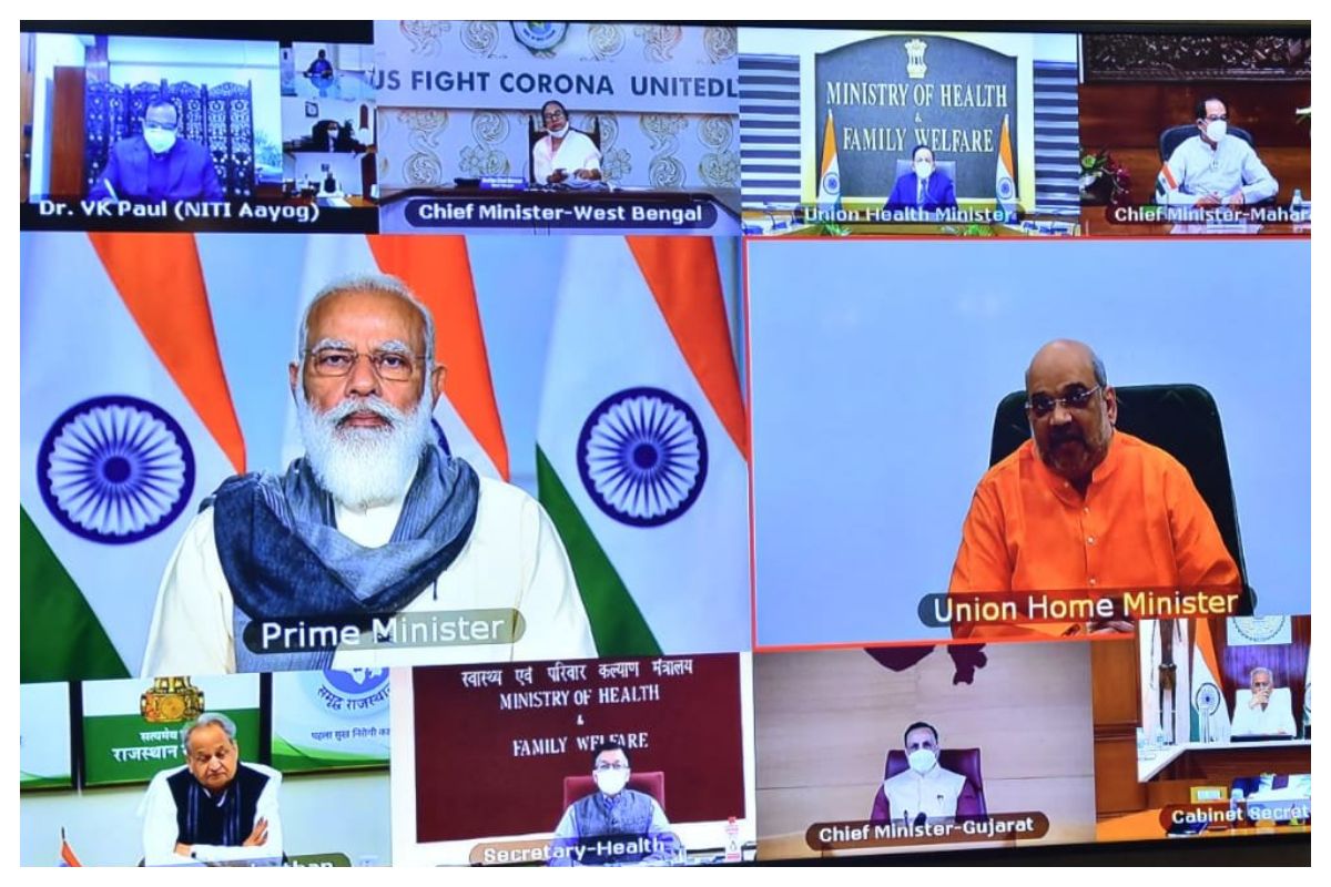 COVID-19: PM Modi Holds Virtual Meeting With States, Home Minister Amit Shah Also Present