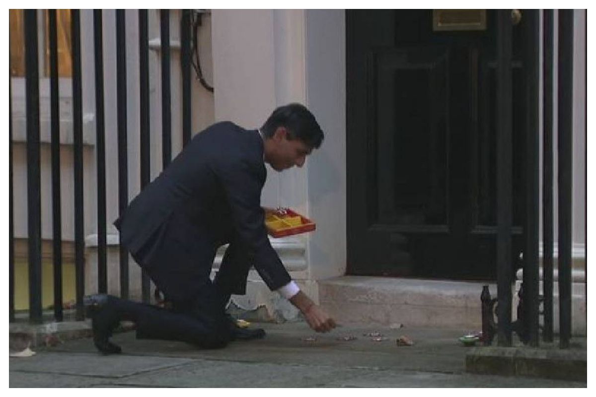 UK Finance Minister Rishi Sunak Lights Up His Downing Street Home in