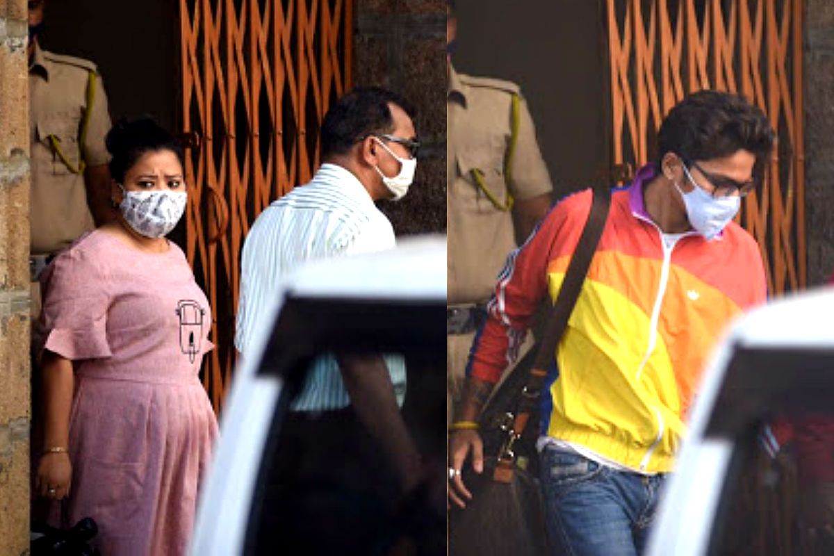 Bharti Singh Haarsh Limbachiyaas New Photos From Ncb Office Couple Taken For Medical Test