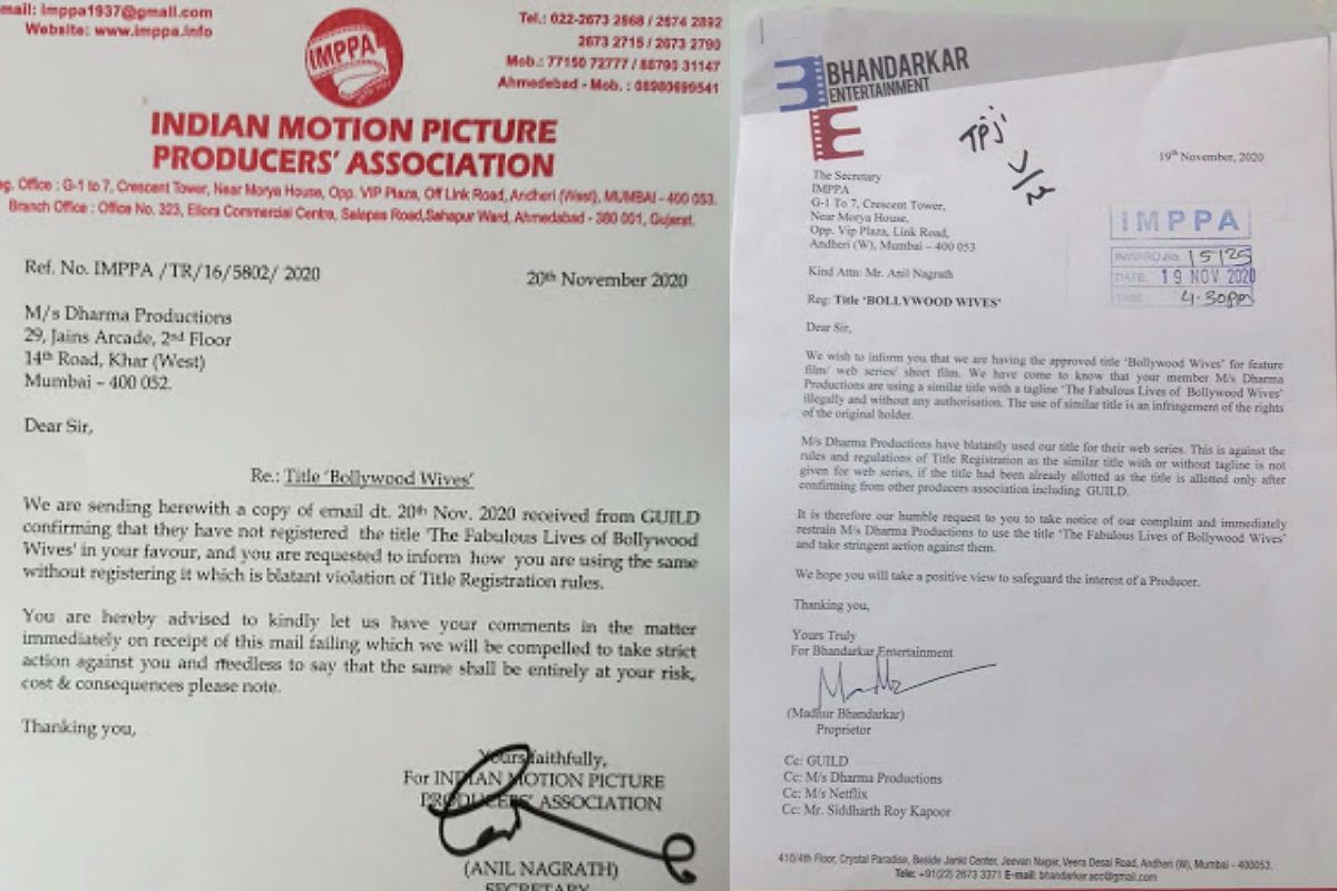 Karan Johar vs Madhur Bhandarkar: IMPPA Asks Dharma 'How Are You Using The Title The Fabulous Lives Of Bollywood Wives'