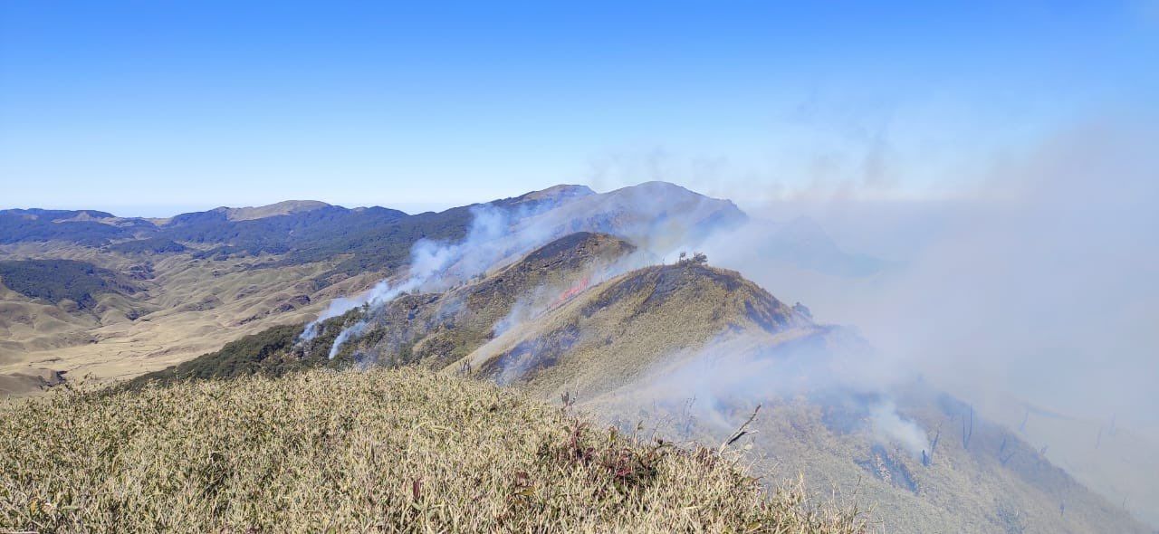 Massive Wildfire Engulfs Manipur-Nagaland Border's Dzukou Valley