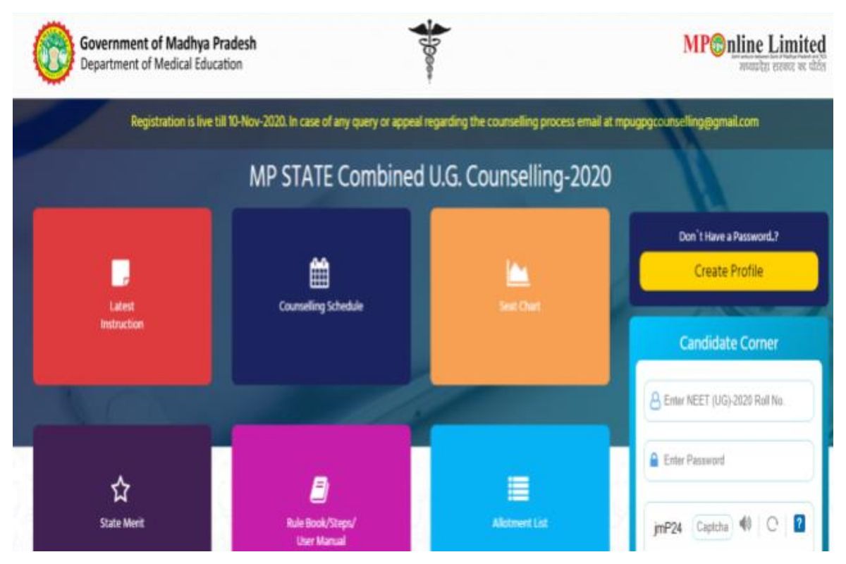 MP NEET Counselling 2020: Round 2 Choice Filling Begins at dme.mponline ...