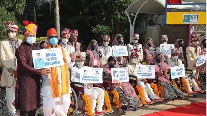 11 Differently Abled Couples Tie Knot at Mass Wedding in Udaipur, Take Pledge to Say No to Dowry | See Pics