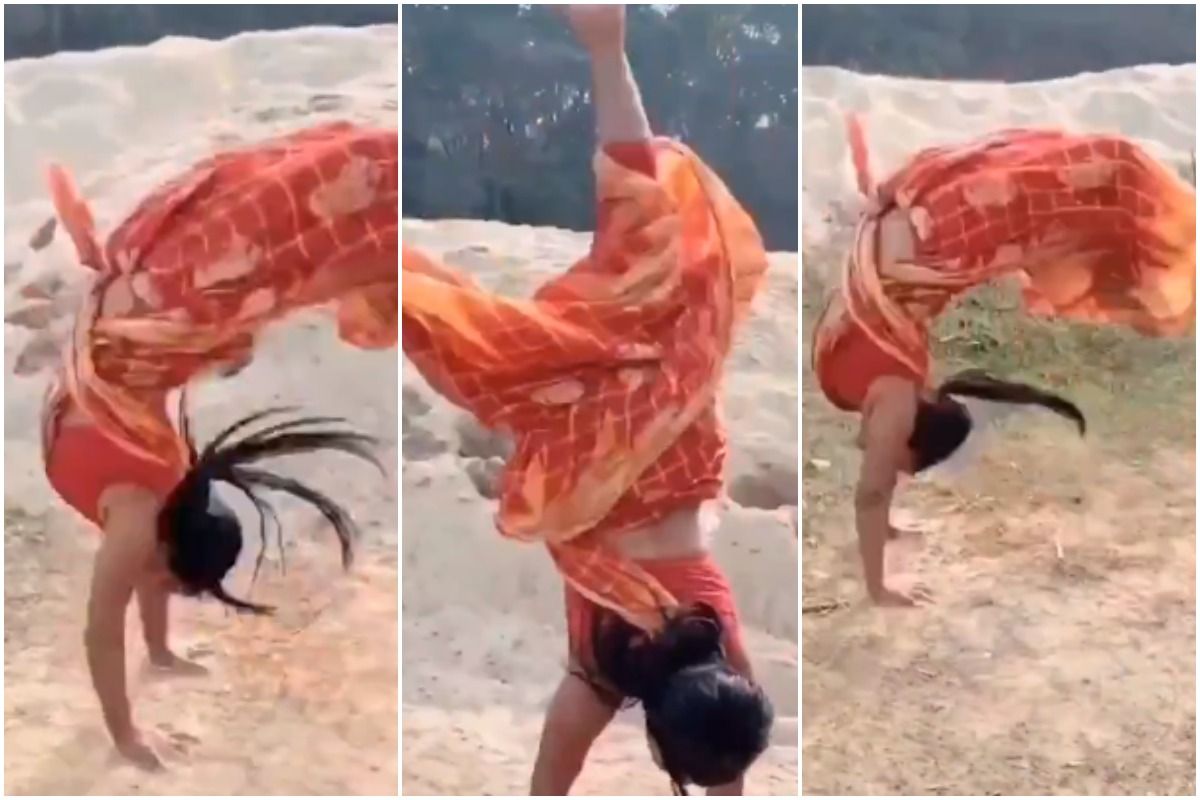 Woman Performs Impressive Backflips in a Saree & Stuns The Internet ...