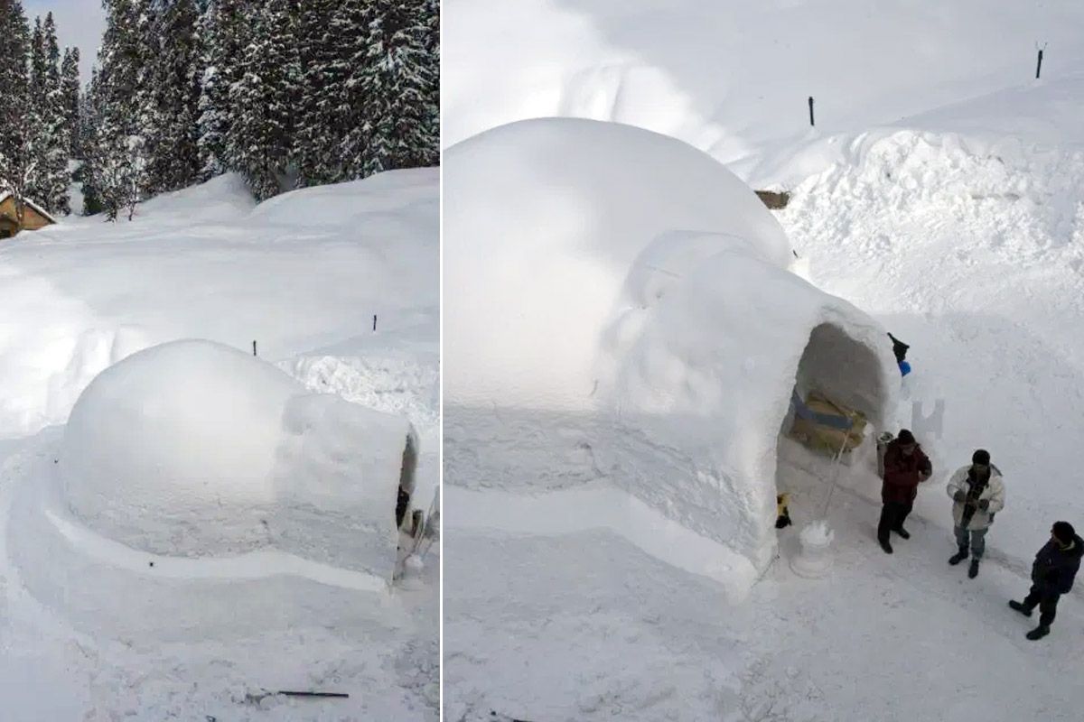 India Gets Its First-Ever Igloo Cafe in Kashmir’s Gulmarg, Now Sit and Dine on Tables and Benches Made of Ice