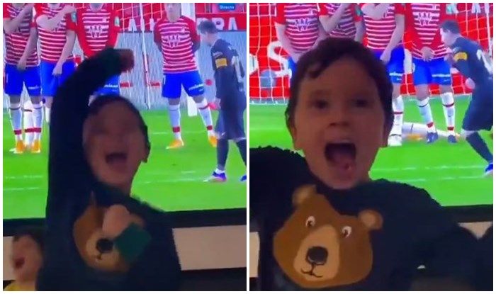 Lionel Messi's Son Mateo Celebrates Barcelona Football Captain's Free-Kick During LaLiga Game vs Granada, Video Goes Viral | WATCH