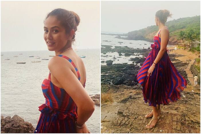 Mira Rajput Looks Dreamy in Abstract Print Co-ords Worth Rs 20K for Goa Vacay, Shahid Kapoor Flirts