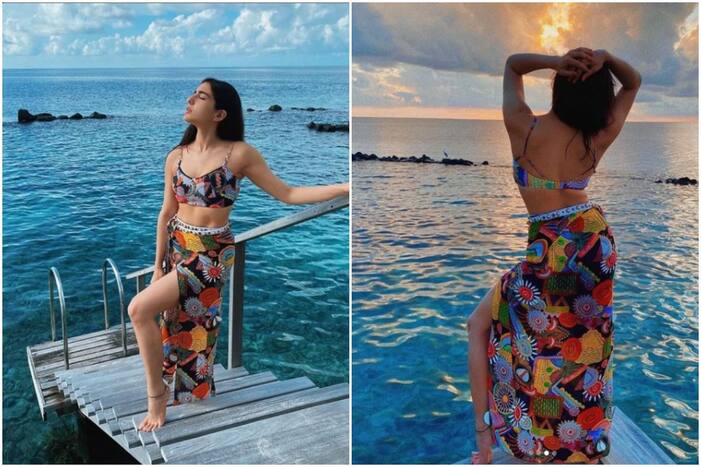 Sara Ali Khan hot Pics bikini pics fashion sense for maldive look swimsuit clothing collection for vacation
