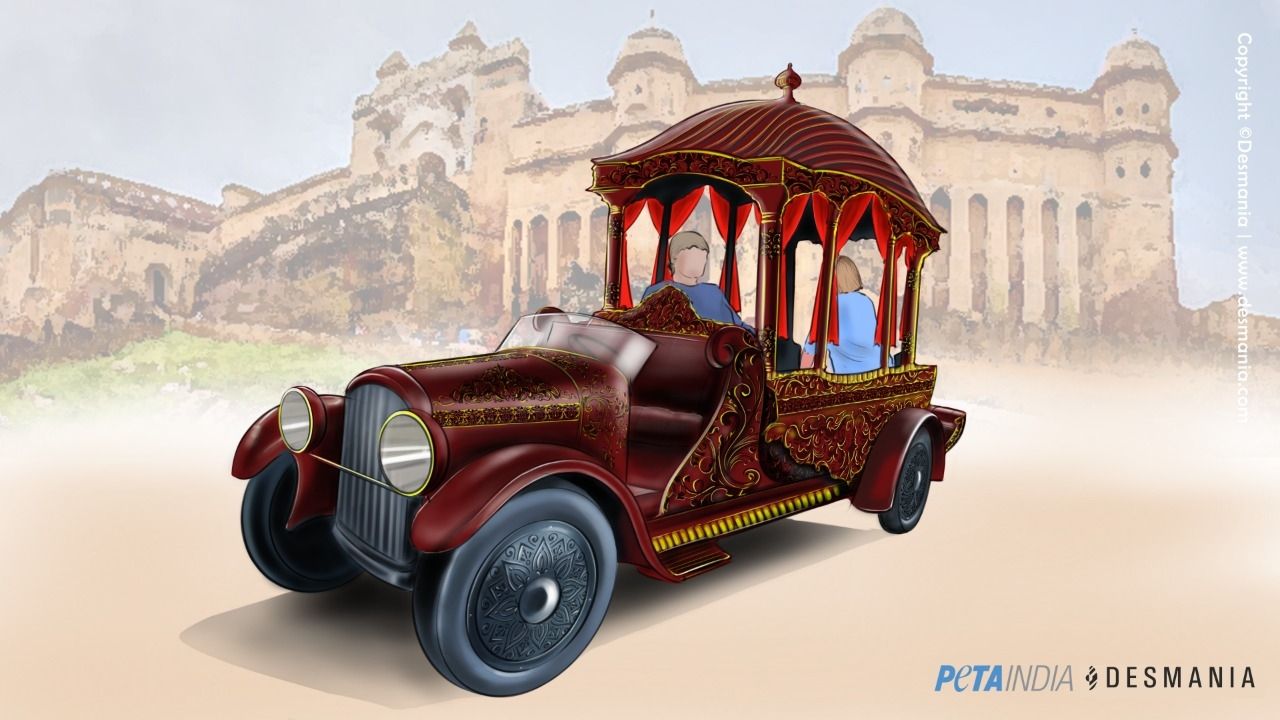 No More Cruel Elephant Rides? PETA India Submits Design of Electric Chariot to Replace Elephants at Amer Fort