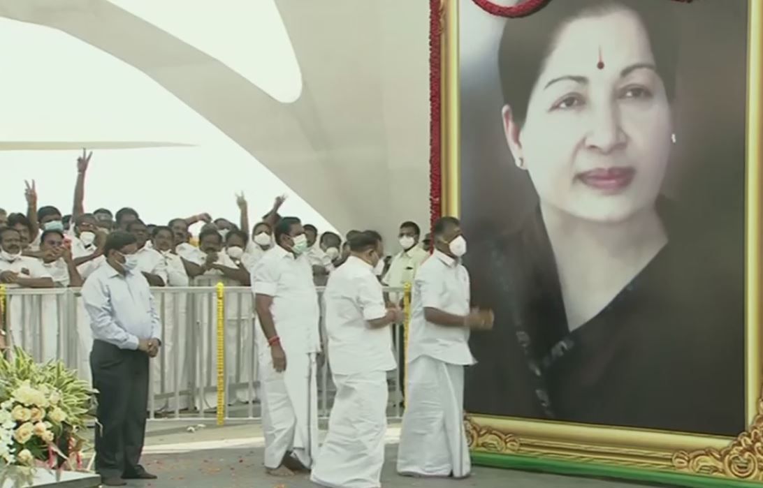 Tamil Nadu CM Palaniswami Inaugurates Former CM Jayalalithaa's Memorial at Marina Beach
