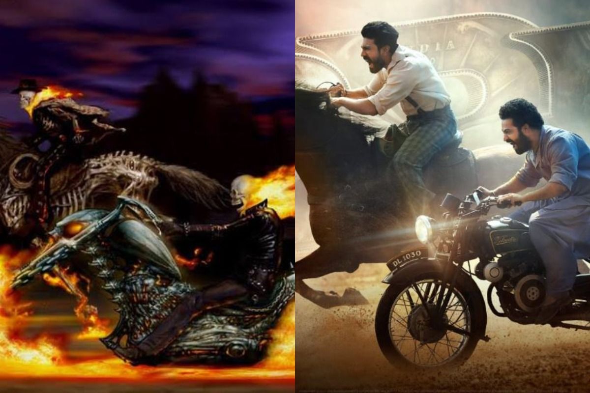 Ghost Rider Poster, RRR poster (L-R)