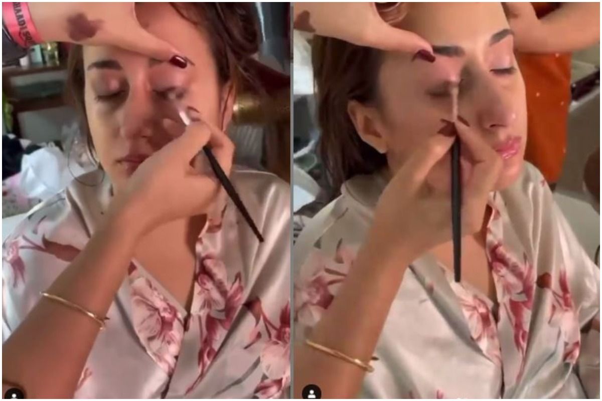 varun dhawan's wife natasha dalal took only 35 minutes to get ready for her wedding, watch video