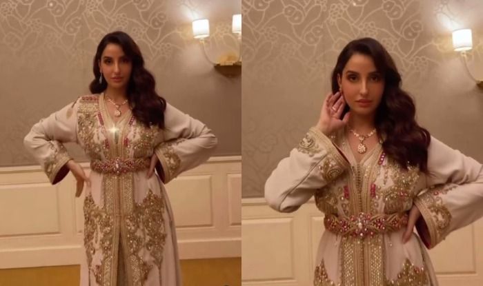 nora-fatehi-oozes-arabian-vibe-in-royal-looking-kaftan-dress-and-rs-87k