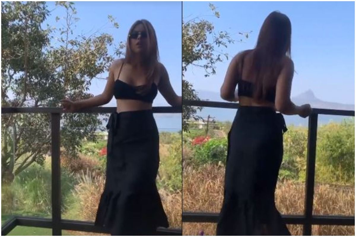 Nia Sharma Grooves in Black Co-ords While Flaunting Exotic View of Her Resort in Lonavala, Video Goes Viral